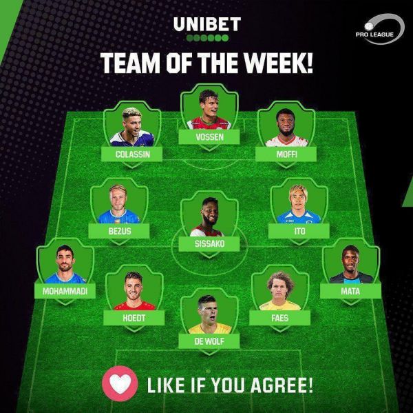  میلاد محمدی مدافع ایرانی خنت برای دومین بار متوالی در تیم منتخب هفته لیگ بلژیک قرار گرفت