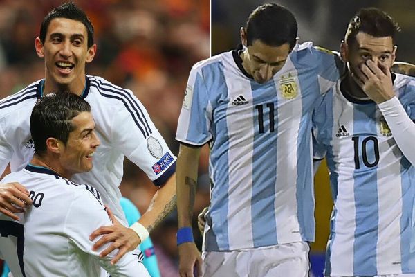  دیماریا  بازی کنار بیل، مسی و رونالدو من را محدود کرد