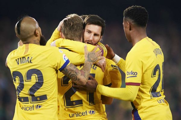 رئال بتیس 2 – بارسلونا 3 هتتریک مسی در پاس گل