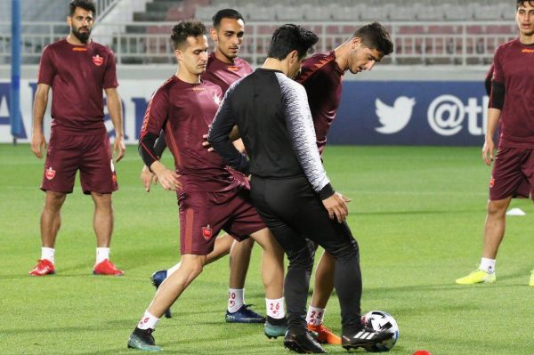 آخرین تمرین پرسپولیس پیش از بازی با الدحیل مربیان پابه توپ شدند
