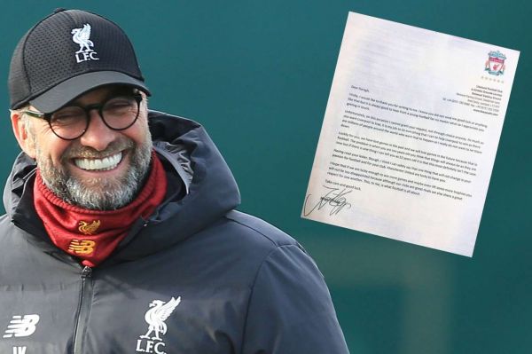  نامه یورگن کلوپ به طرفدار 10ساله منچستر یونایتد