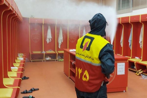 عملیات ضدکرونا در ورزشگاه شهدای فولادخوزستان