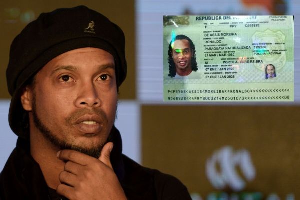  بازداشت رونالدینیو در پاراگوئه به دلیل استفاده از هویت جعلی