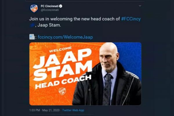 سوتی باشگاه سینسیناتی؛ معارفه یاپ استام به عنوان سرمربی با انتشار عکس یک نفر دیگر