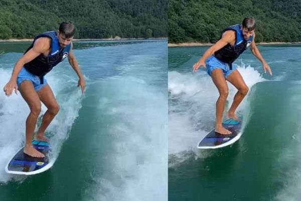  موج سواری پیکه در روز تعطیلی تمرین بارسلونا