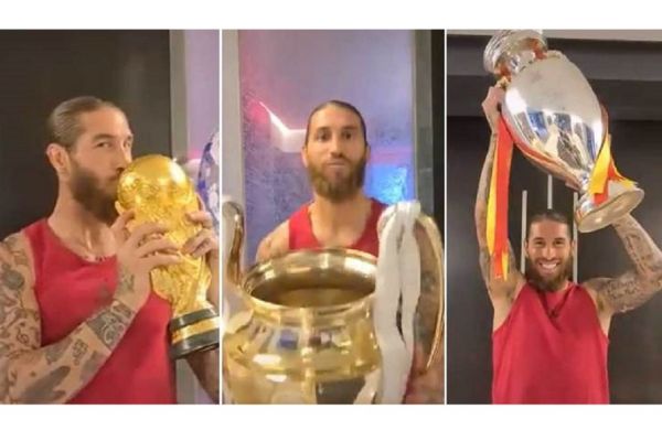 کریخوانی سرخیو راموس با جامهای کسب شدهاش