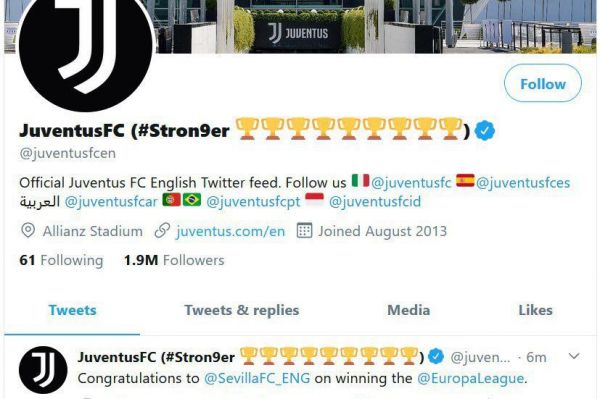 طعنه یوونتوسیها به اینتر؛ فورا قهرمانی سویا را تبریک گفتند