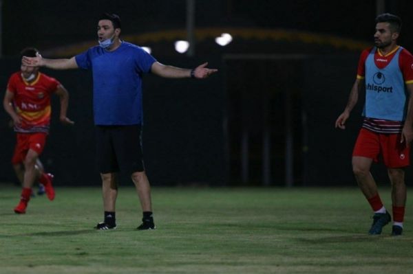  حضور مهران موسوی و حسین ابراهیمی در تمرینات فولاد