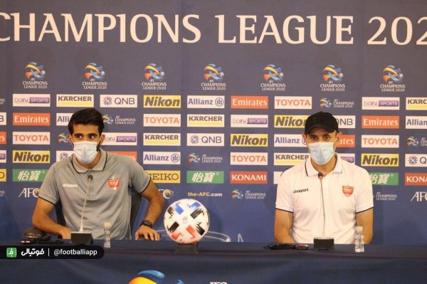 گزارش تصویری نشست خبری سرمربی و بازیکن پرسپولیس در قطر، 11 مهر 99