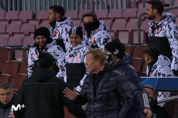 تمسخر کومان توسط دیبالا و نیمکت نشین های یوونتوس