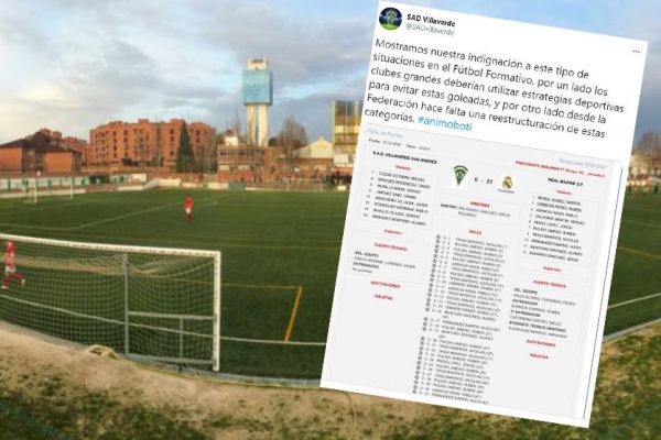  خشم یک تیم از شکست 31 بر صفر مقابل نوجوانان رئال مادرید