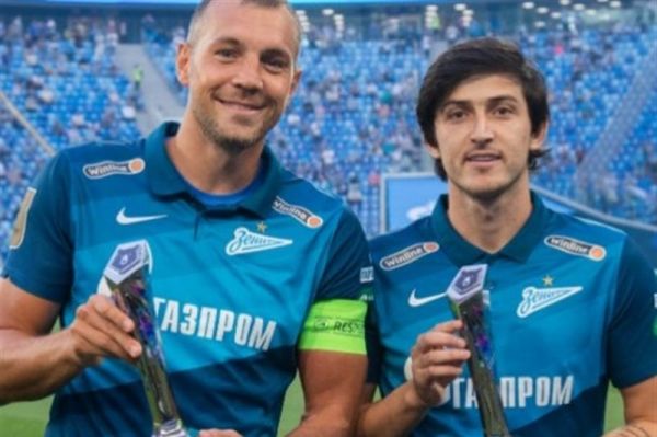 سابیتوف آزمون و جیوبا بهترین زوج فوتبال روسیه هستند