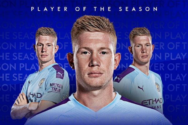  رسمی؛ دی ‌بروین بهترین بازیکن فصل لیگ برتر شد