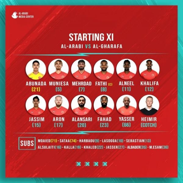 هفته سوم لیگ ستارگان قطر  حضور مهرداد محمدی در ترکیب العربی مقابل الغرافه