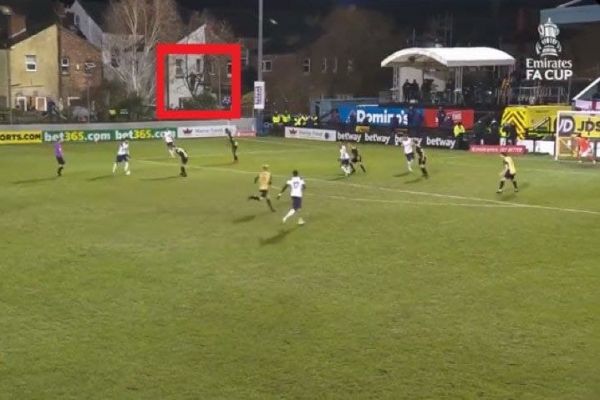  عکس؛ تماشای بازی تاتنهام در جام حذفی از روی درخت