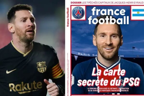 تصویر روز؛ مسی با لباس پاریسنژرمن روی جلد فرانس فوتبال