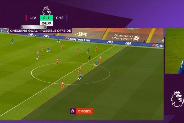  عکسی دیدنی از دقت VAR در تشخیص آفساید بودن گل چلسی