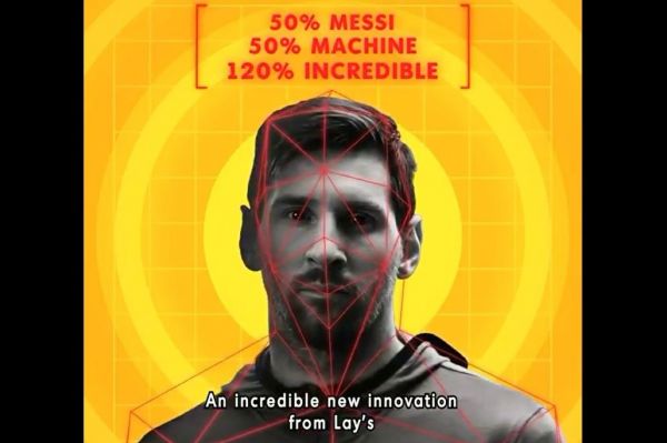  عکس؛ سر و وضع عجیب مسی برای تبلیغ چیپس