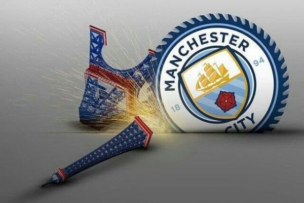 طرح؛ منچسترسیتی برج ایفل را به دو نیم تقسیم کرد