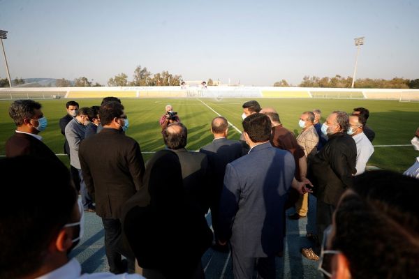  بازديد مدير عامل سازمان منطقه آزاد كيش از آماده سازی محل اردوی تیم ملی