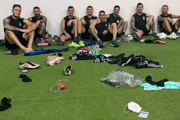 عکس؛ ولو شدن مسی، دیماریا و آرژانتینیها پس از تمرین