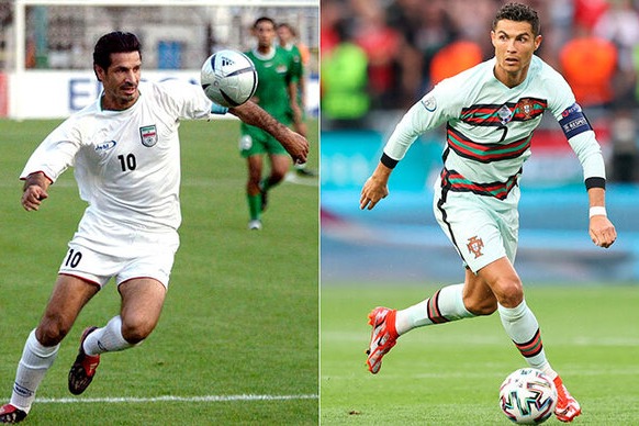  خبرگزاری فرانسه  علی دایی آماده شکسته شدن رکوردش توسط رونالدو است