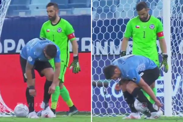  جدیدترین شیطنت سوارز؛ جلوگیری از شروع مجدد دروازه‌بان حریف