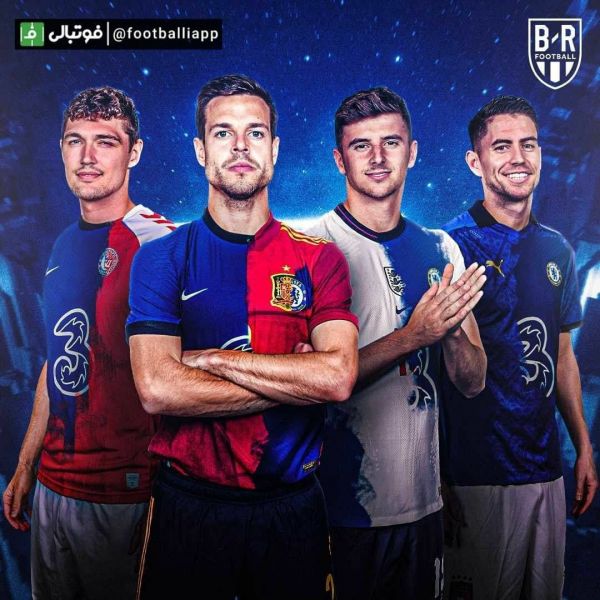  طرح  چلسی تنها تیمی است که در ۴ تیم حاضر در نیمه نهایی یورو ۲۰۲۰ نماینده دارد