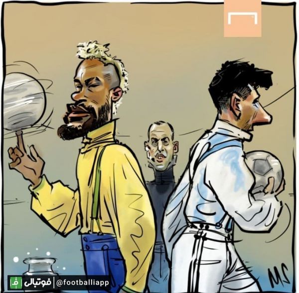  کاریکاتور؛ دوئل مسی و نیمار در فینال کوپا آمریکا 2021