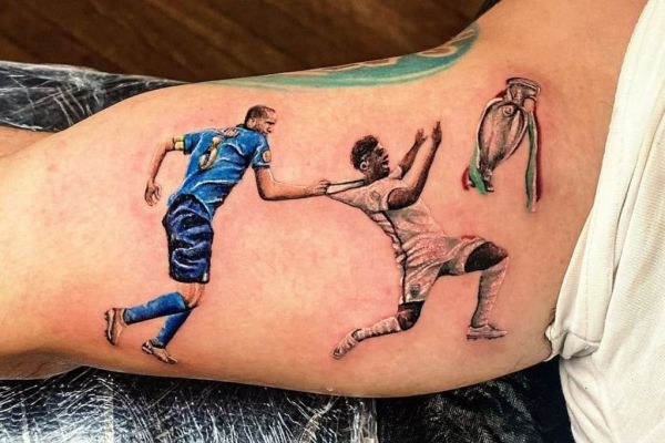  تتوی جالب یک هوادار ایتالیا از صحنه فراموش نشدنی فینال یورو 2020