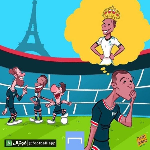  کاریکاتور  آیا ام‌باپه به خروج از پاریس فکر می‌کند