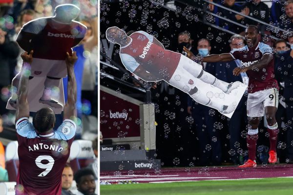  خوشحالی بازیکن انگلیسی پس از رکوردشکنی  بغل کردن تصویر مقوایی خودش