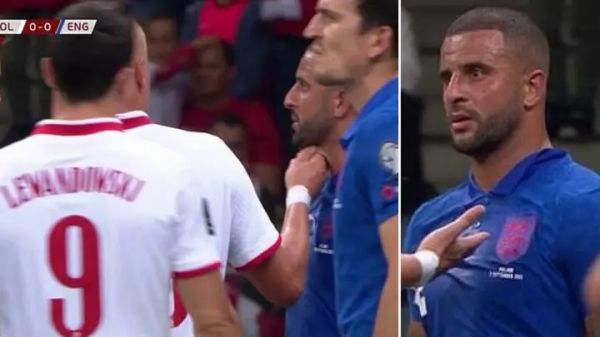 بازیکنی که گلوی مدافع انگلیس را کشید اما اخراج نشد