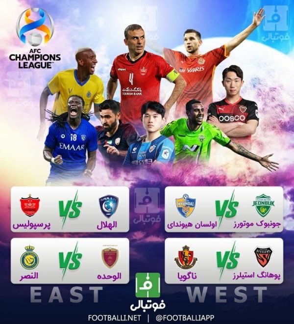  اختصاصی فوتبالی  طرح ویژه از قرعه کشی یک چهارم نهایی لیگ قهرمانان آسیا