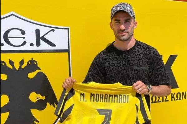 تصاویری از تمرین میلاد محمدی در تیم آ اک یونان