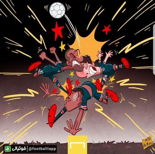  کاریکاتور جدید عمر مومنی از وضعیت خط حمله PSG