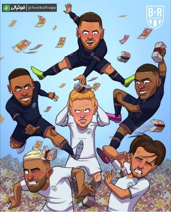  کاریکاتور  پاریسن‌ژرمن پیروز نبرد متمول‌ها