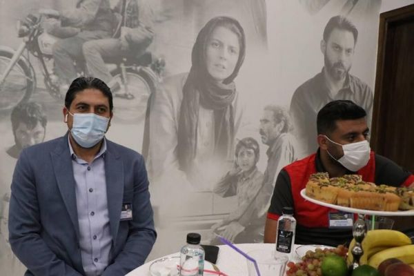 لیلا حاتمی و پیمان معادی در قرعه کشی لیگ برتر فوتبال ایران