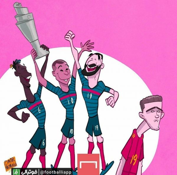  کاریکاتور  آیمریک لاپورت از تغییر تابعیت به اسپانیا پشیمان است