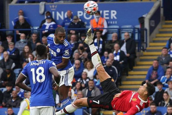  عکس؛ قیچی برگردون دیدنی رونالدو در شب شکست مقابل لسترسیتی