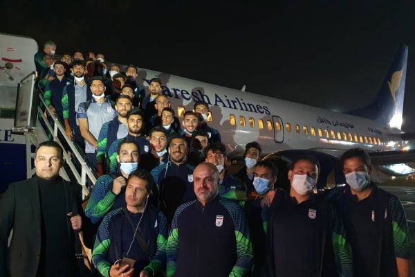  ورود اعضای تیم ملی فوتبال زیر 23 سال به تاجیکستان