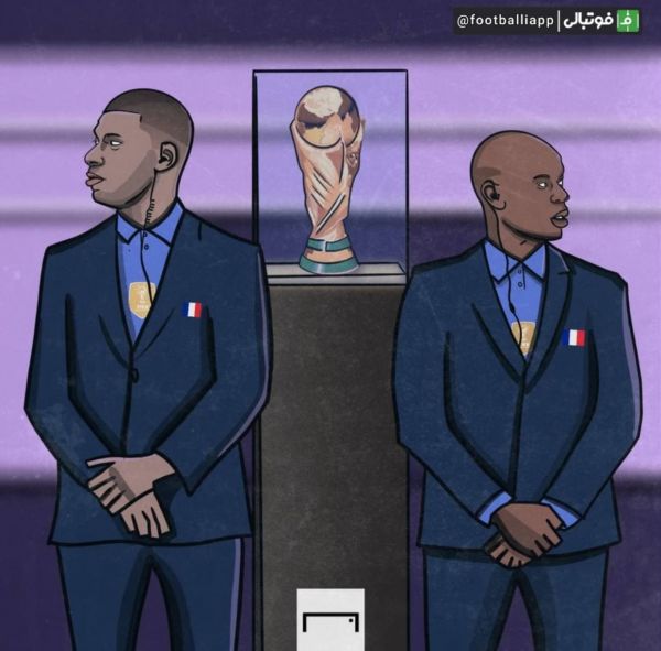  کاریکاتور  فرانسه در قامت مدافع عنوان قهرمانی در جام جهانی قطر