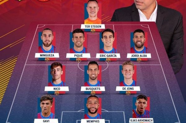  ترکیب بارسلونا و اسپانیول؛ مثلث جدید خط حمله در اولین بازی ژاوی