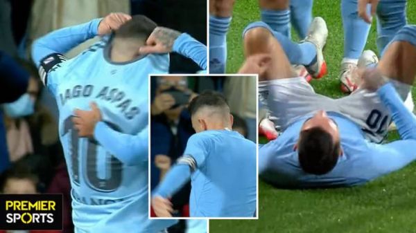 عکس؛ مهاجم سلتا پس از مصدومیت عمداً کارت زرد گرفت