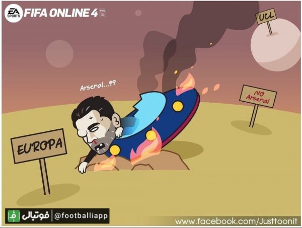  کاریکاتور  بارسلونا به لیگ اروپا سقوط کرد