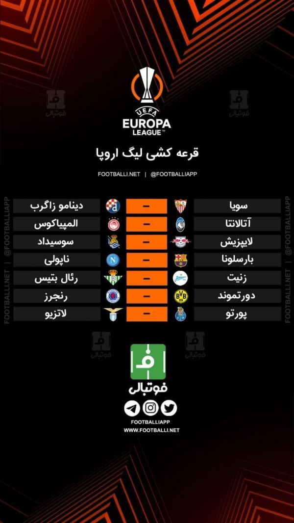  اینفوگرافی اختصاصی  قرعه کشی لیگ اروپا
