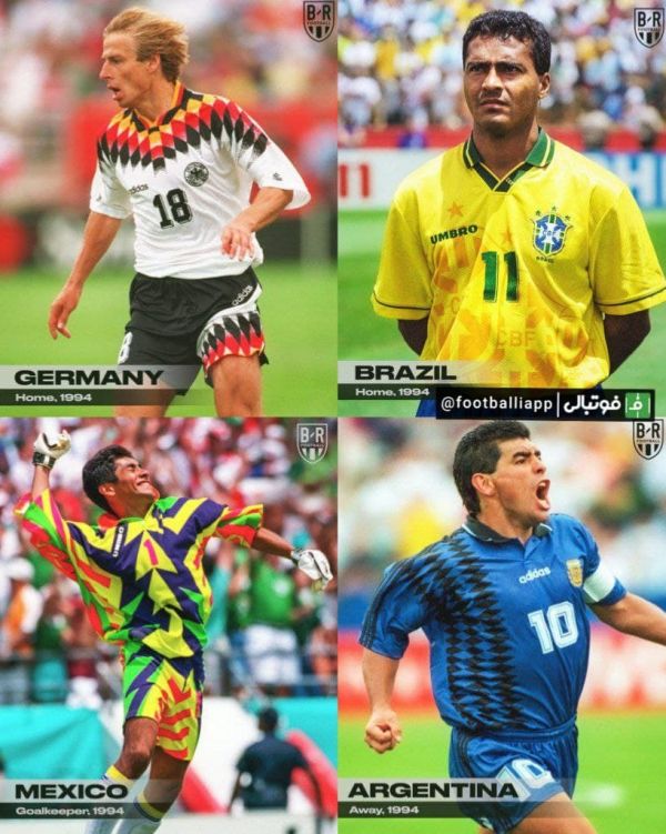  تصاویری از پیراهن‌های نوستالژیک جام جهانی ۱۹۹۴