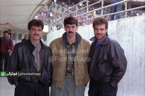  نوستالژی  ایمان عالمی، حمید بابازاده و میرشاد ماجدی با تیپهای دهه شصتی در تونل ورزشگاه آزادی
