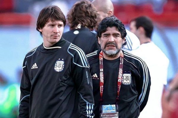  نوستالژی؛ زمانی که مارادونا به لیونل مسی تمرین می‌داد