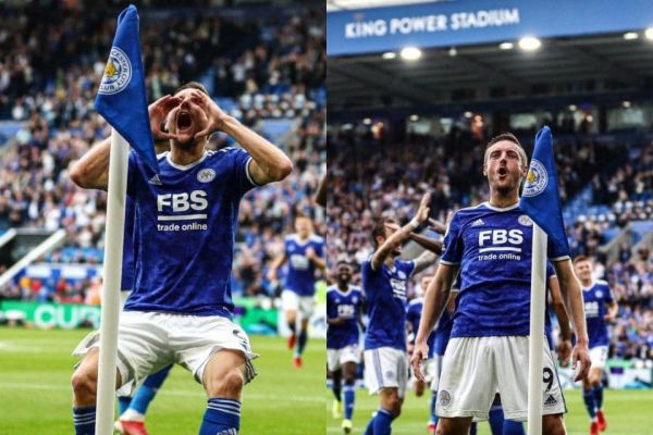 عکس؛ زوزه کشیدن جیمی واردی پس از گلزنی مقابل ولورهمپتون